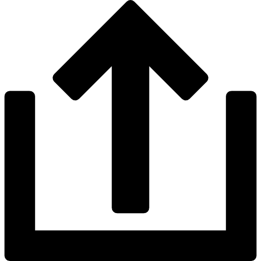 Email outbox up arrow upload interface icon