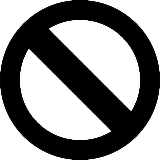 Prohibition circular circle block icon