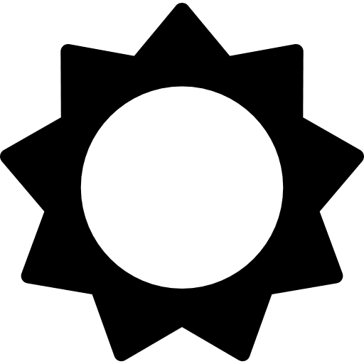Sun interface star sunny icon