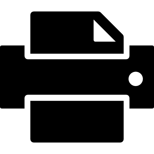 Printing filled interface button print printer filled icon