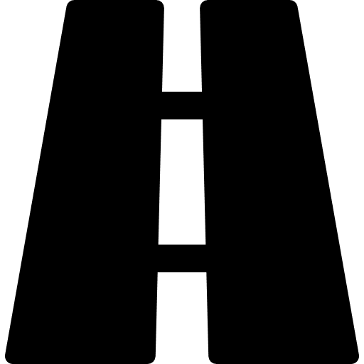 Road perspective road travel route icon