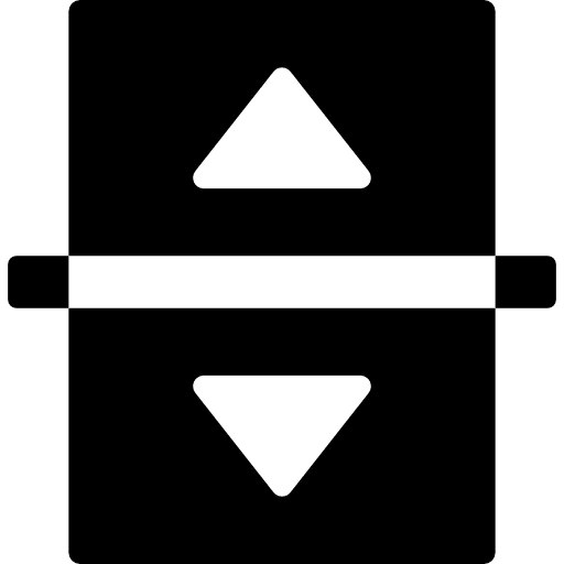 Up and down arrows button up and down two arrows icon