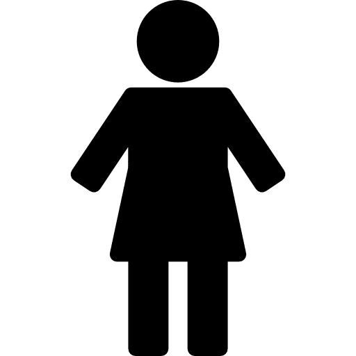 Woman silhouette single woman person icon