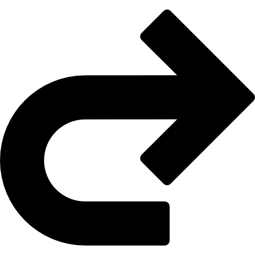 Arrow right curve arrows turning curve icon