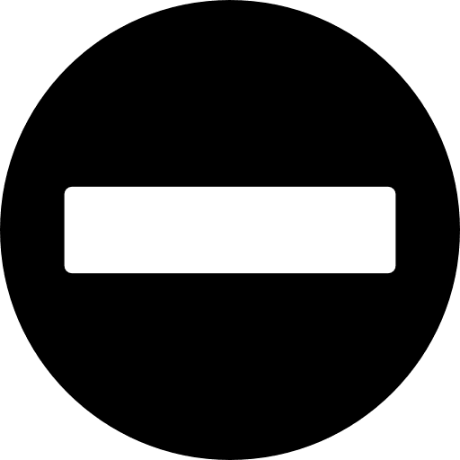 Minus sign in filled circle less signs minus icon