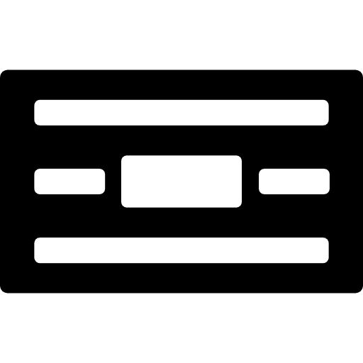 Rectangle with stripes interface striped shape icon