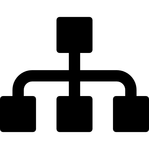 Hierarchy sign hierarchy filled icon