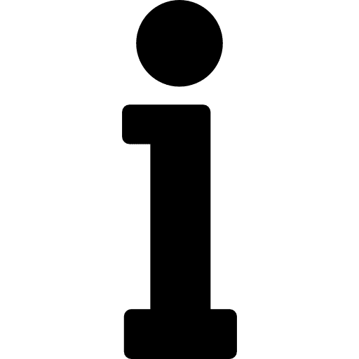 Information sign information about us icon