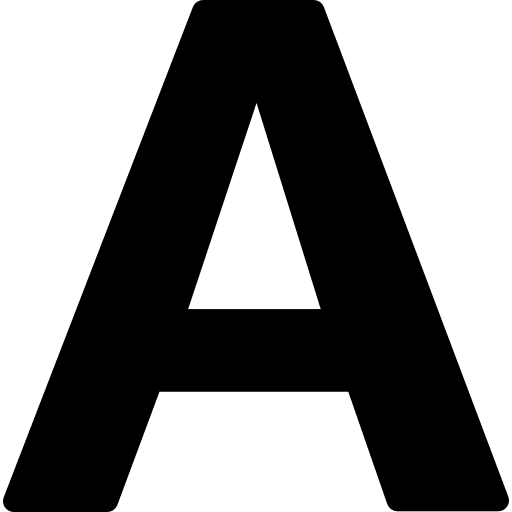 Text letter bold interface letter icon