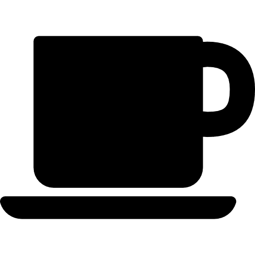 Tea cup filled shape coffee cup tea icon