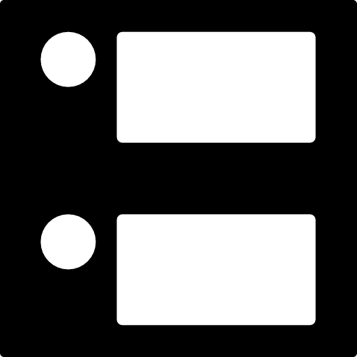 List button interface dotted button icon