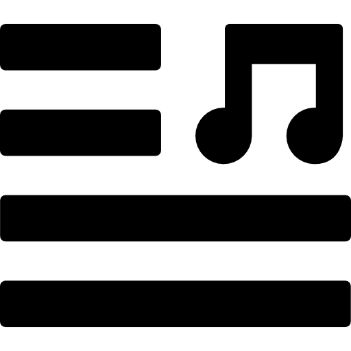 Lyrics musical note music note icon