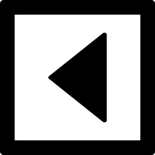 Back triangular arrow square button outline arrows triangular interface icon