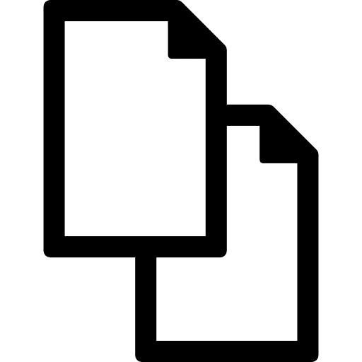 Copy interface outlined sign two copy sign icon