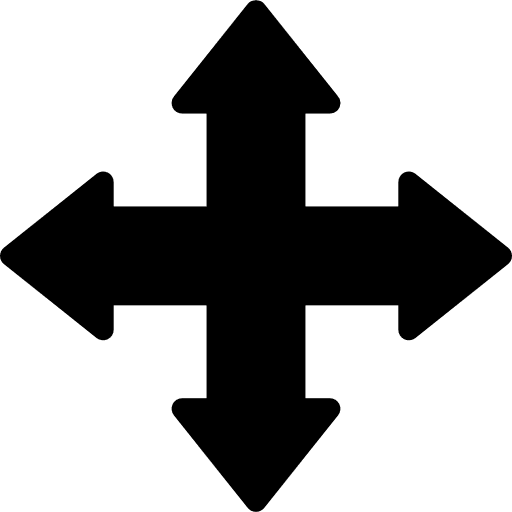 Expand button interface expanding icon