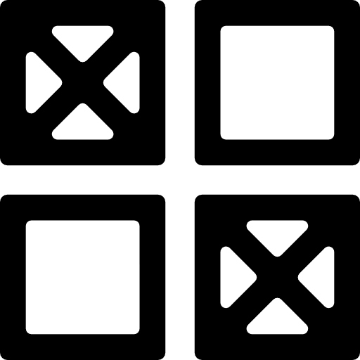 Interface button of four thumbnails squares button thumbnails icon