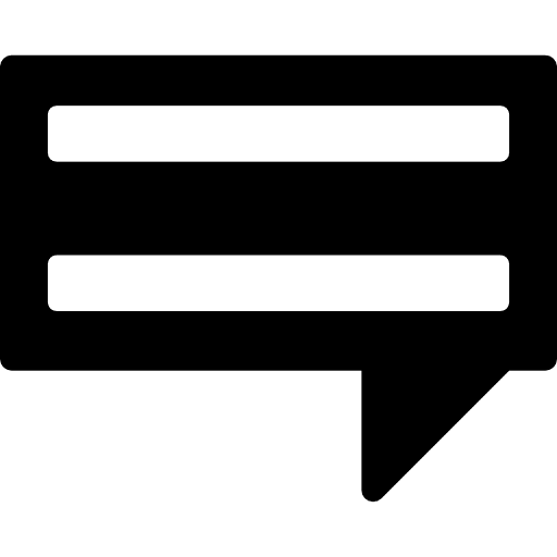 Message speech bubble rectangle with text speech bubble message lines icon