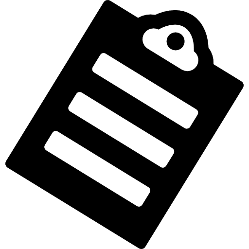 Clipboard rotated interface tool clipboard interface filled icon