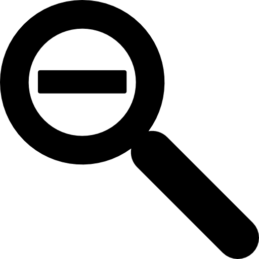 Zoom minus sign less zoom interface icon