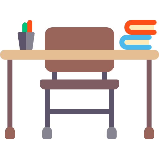 Desk classroom desk furniture and household icon Desk classroom desk furniture and household icon