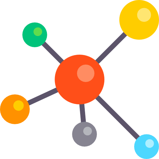 Molecule biology science molecular icon Molecule biology science molecular icon