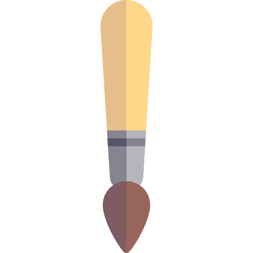 Paint brush painting tools and utensils art icon Paint brush painting tools and utensils art icon