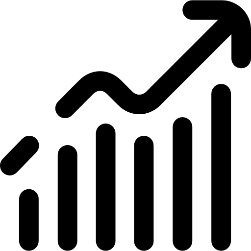 Profits growing statistics stats icon