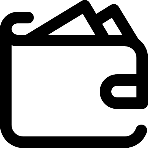 Wallet notes business and finance wallet icon