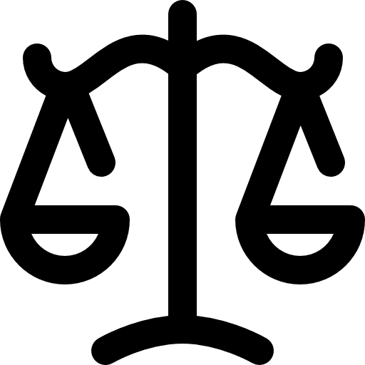 Balance benchmark business and finance law icon