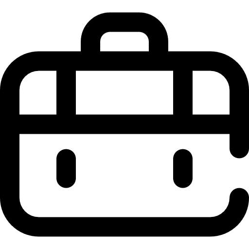 Briefcase portfolio business bag icon