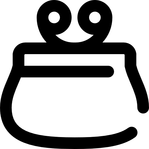 Purse fashion wallet cash icon