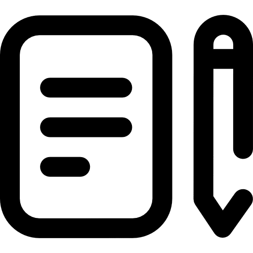 Contract paper signing document icon