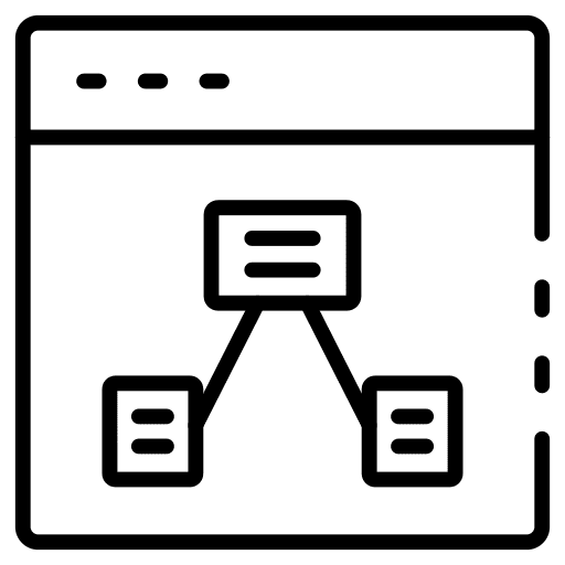 Browser programming algorithm coding icon Browser programming algorithm coding icon