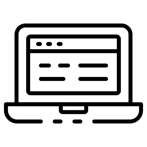 Laptop screen web browser internet laptop icon