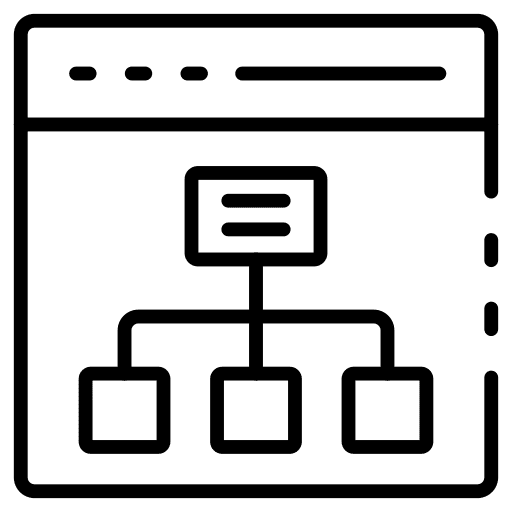 Web browser web browser structure algorithm icon Web browser web browser structure algorithm icon
