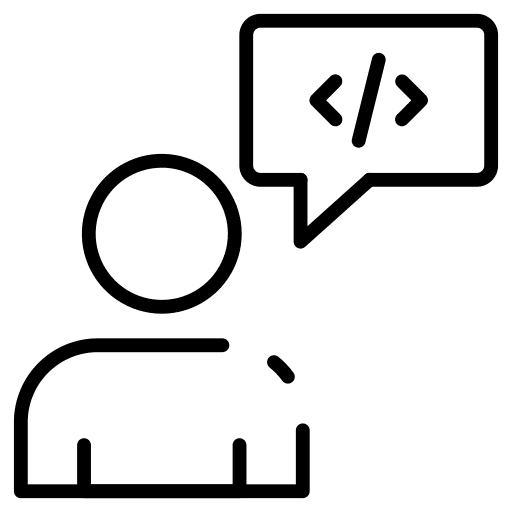 Speech conversation html programmer icon Speech conversation html programmer icon