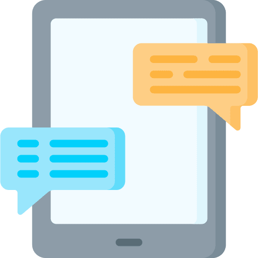 Chat tablet speech bubble chat icon Chat tablet speech bubble chat icon