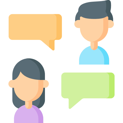 Discussion face to face communications dialogue icon Discussion face to face communications dialogue icon