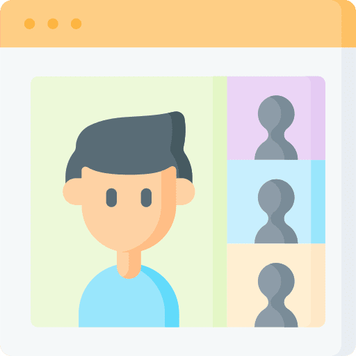 Discussion online communication online meeting boy icon Discussion online communication online meeting boy icon