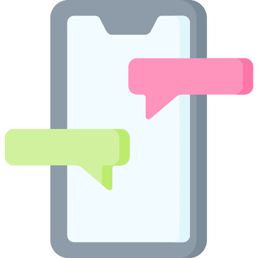 Chat smartphone online communication chat bubble icon Chat smartphone online communication chat bubble icon