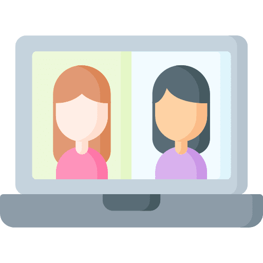Talk laptop communications video call icon Talk laptop communications video call icon
