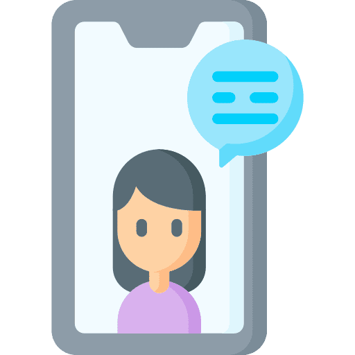 Video call user girl communications icon Video call user girl communications icon