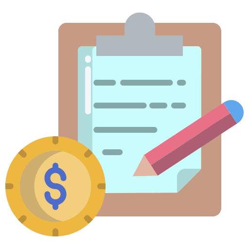 Clipboard business and finance dollar file icon