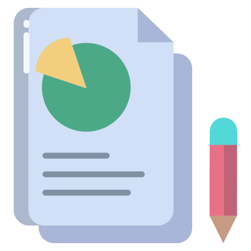 Document graphic inference pie chart icon