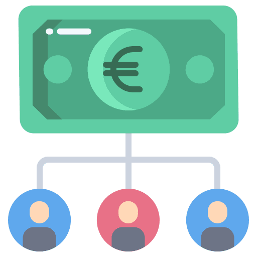 Income euro business earnings icon