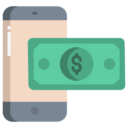 Mobile banking business and finance saas mobile banking icon