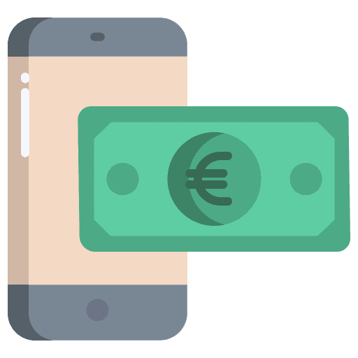 Mobile banking money online banking software as service icon