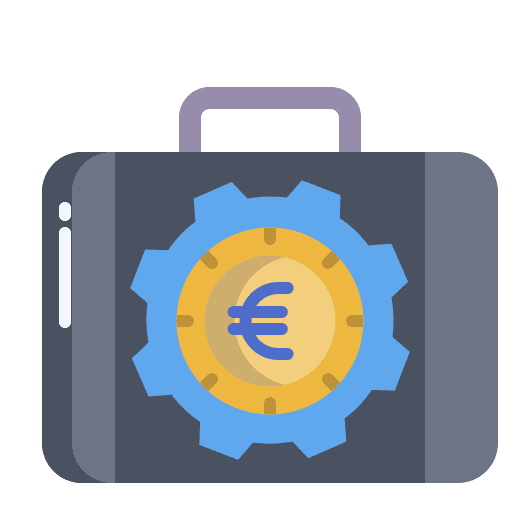 Briefcase budget business and finance money icon