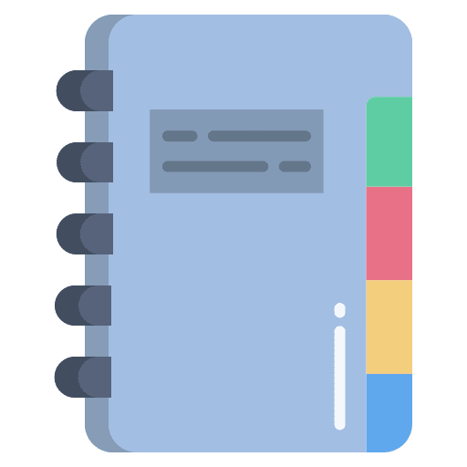 Diary planner office material study icon