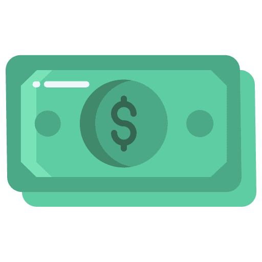 Money currency dollar argent icon